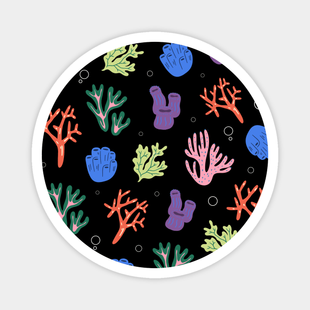 Coral Pattern Magnet by Hoverboyy